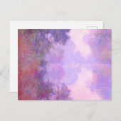 Monet - Misty Morning an der Seine, Postkarte (Vorne/Hinten)