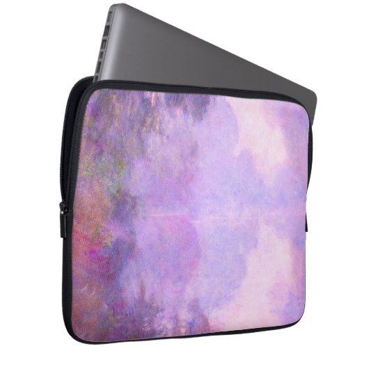 Monet - Misty Morning on the Seine Laptopschutzhülle (Vorne Rechts)