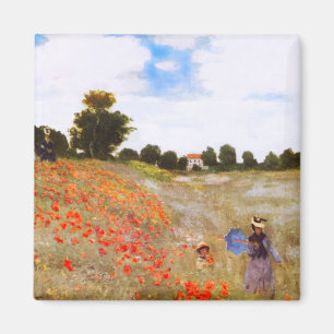 Monet Mohnblumen-Magnet Magnet