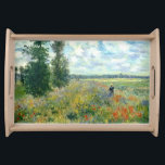 Monet Mohnblumen-Serviertablett Serviertablett<br><div class="desc">MONET MOHNBLUMEN-FELD Claude Monets "Championsse Coquelicots pres d'Argenteuil",  Feld der Mohnblumen nähern sich Argenteuil - 1875.</div>