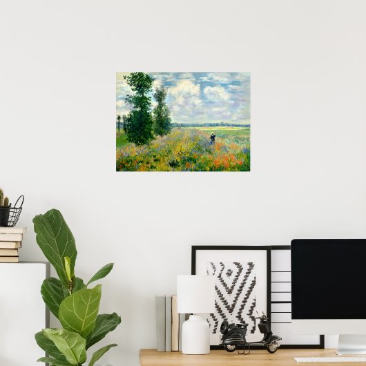 Monet - Mohnfeld Argenteuil 1875 Poster (Heimbüro)