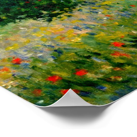 Monet - Mohnfeld Argenteuil 1875 Poster (Ecke)