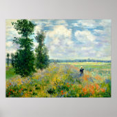 Monet - Mohnfeld Argenteuil 1875 Poster (Vorne)