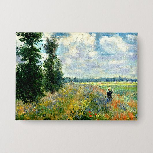 Monet - Mohnfeld, Argenteuil Button (Vorderseite)
