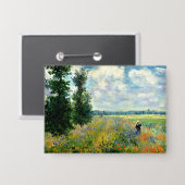 Monet - Mohnfeld, Argenteuil Button (Vorderseite/Rückseite)