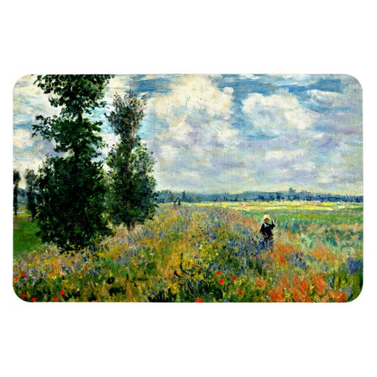 Monet - Mohnfeld, Argenteuil, Impressionismus Kuns Magnet (Horizontal)