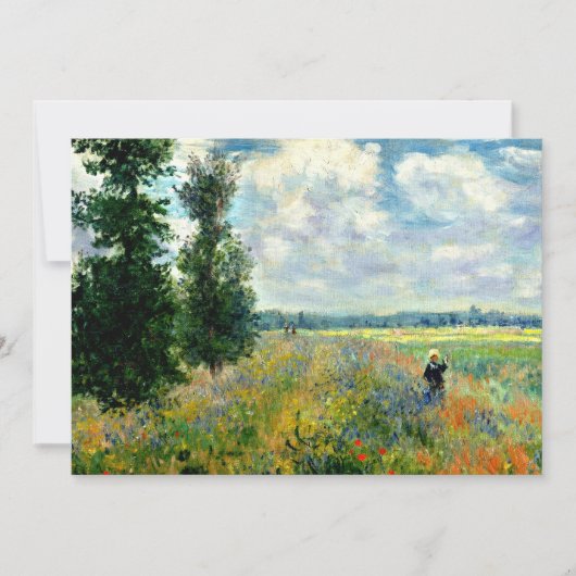 Monet - Mohnfeld, Argenteuil Karte (Vorderseite)