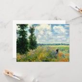 Monet - Mohnfeld, Argenteuil Karte (Vorderseite/Rückseite Beispiel)