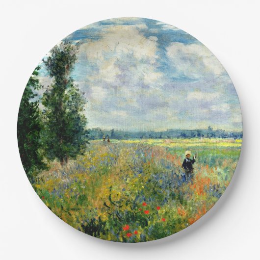 Monet - Mohnfeld, Argenteuil Pappteller (Vorderseite)