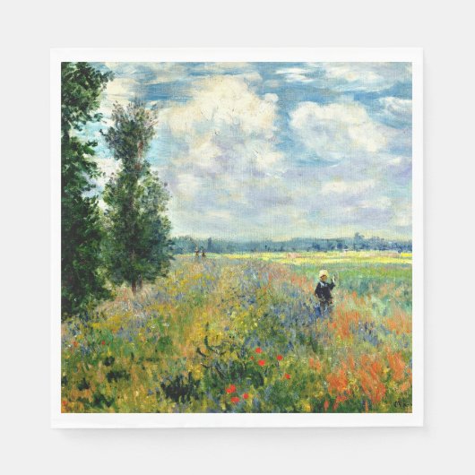 Monet - Mohnfeld, Argenteuil Serviette (Vorderseite)
