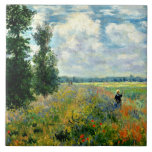 Monet - Mohnfeld, Argentinien Fliese<br><div class="desc">Poppy Field,  Argenteuil - Kunstmalerei des französischen Impressionisten Claude Monet</div>