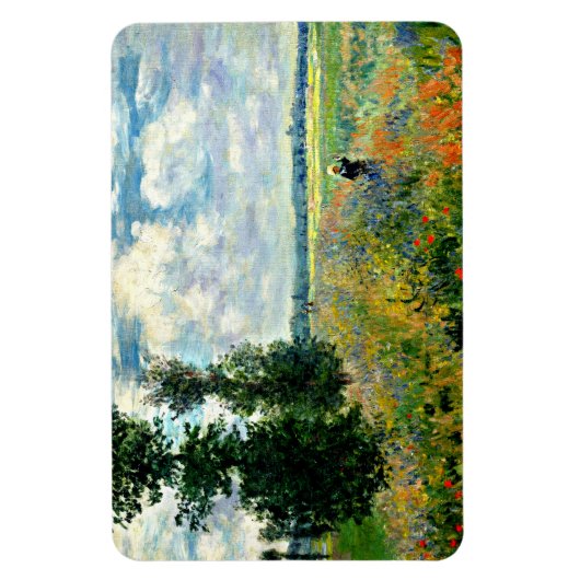 Monet - Mohnfeld, Argentinien, Impressionismus Art Magnet (Vertikal)