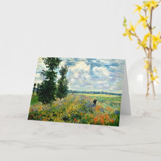 Monet - Mohnfeld, Argentinien, Impressionismus Karte (Gelbe Blume)