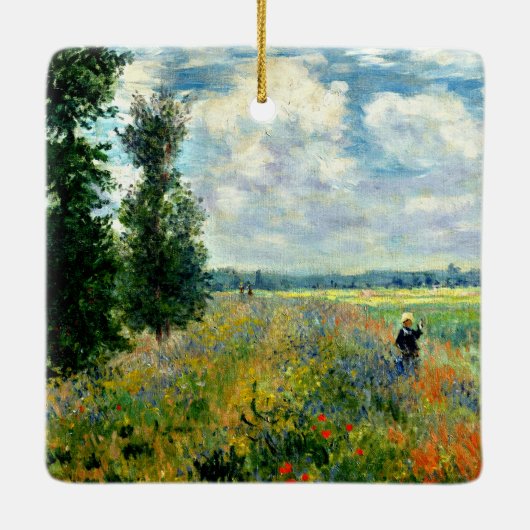 Monet - Mohnfeld, Argentinien Keramikornament (Rückseite)