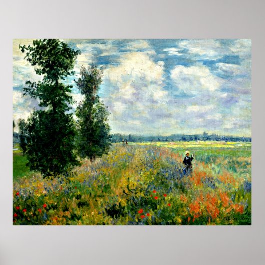 Monet - Mohnfeld, Argentinien Poster (Vorne)