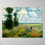 Monet - Mohnfeld, Argentinien Poster<br><div class="desc">Poppy Field,  Argenteuil - Kunstmalerei des französischen Impressionisten Claude Monet</div>