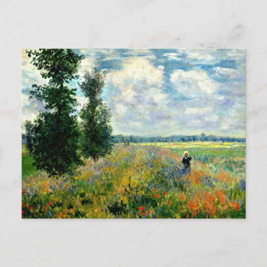 Monet - Mohnfeld, Argentinien Postkarte (Vorderseite)