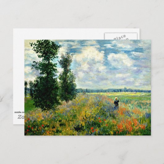 Monet - Mohnfeld, Argentinien Postkarte (Vorne/Hinten)