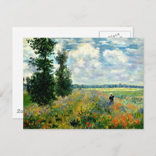 Monet - Mohnfeld, Argentinien Postkarte (Vorne/Hinten)