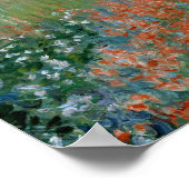 Monet - Mohnfeld in einer Holme bei Giverny Poster (Ecke)
