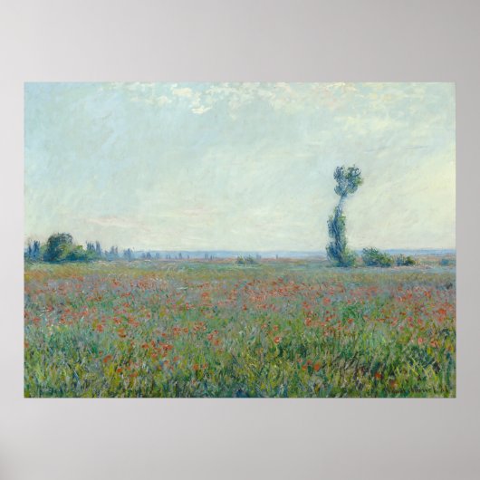 Monet, Mohnfeld Poster (Vorne)