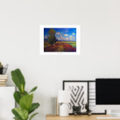 Monet Mohnfeld Sommerimpressionistische Malerei Poster (Heimbüro)