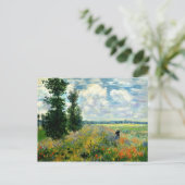 Monet - Mohnfeld - Vintage Postkarte (Stehend Vorderseite)