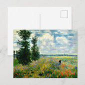 Monet - Mohnfeld - Vintage Postkarte (Vorne/Hinten)