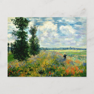 Monet - Mohnfeld Vintage-Postkarte Postkarte