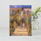 Monet - Monet's Garden at Vetheuil Karte (Stehend Vorderseite)