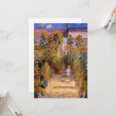 Monet - Monet's Garden at Vetheuil Karte (Vorderseite/Rückseite Beispiel)