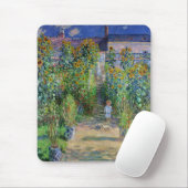 Monet , "Monet's garden at Vétheuil" Mousepad (Mit Mouse)