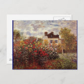 Monet - Monet's Garden in Argenteuil Postkarte (Vorne/Hinten)