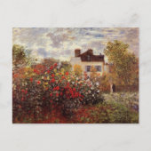 Monet - Monet's Garden in Argenteuil Postkarte (Vorderseite)