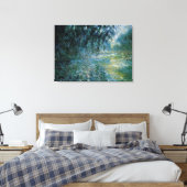 Monet - Morgen an der Seine im Regen Leinwanddruck (Insitu (Schlafzimmer))