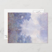Monet - Morgengrauen an der Seine, Mist Postkarte (Vorne/Hinten)