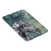 Monet Morning Seine und Black Horse Magnet (Rechte Seite)