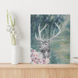 Monet Morning Seine und Extravagante Stag Kompilat Künstlicher Leinwanddruck<br><div class="desc">Die wunderschöne und künstlerische Zusammenstellung zeigt Claude Monets Morning an der Seine als Hintergrund mit einem Portrait von Hirsch mit Blumenkragen in Wasserfarbe.</div>