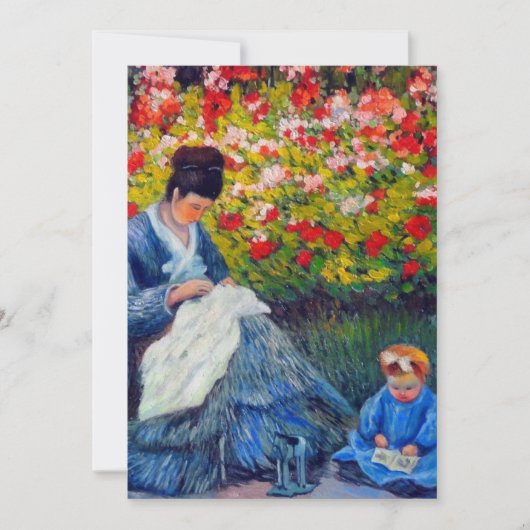 Monet Mother and Child in Garde Save the Date Card (Vorderseite)