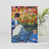 Monet Mother and Child in Garde Save the Date Card (Stehend Vorderseite)