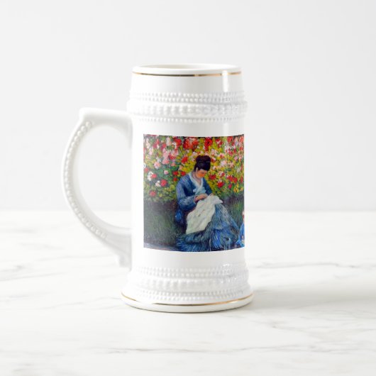 Monet Mutter und Kind im Garten Bierglas (Links)