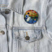 Monet Mutter und Kind im Garten Button (Beispiel)