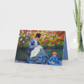 Monet Mutter und Kind im Garten Einladung (Rückseite)