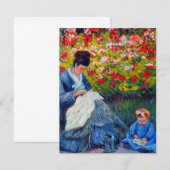 Monet Mutter und Kind im Garten Einladung (Vorne/Hinten)