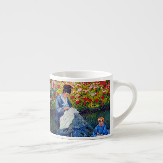 Monet Mutter und Kind im Garten Espressotasse (Rechts)