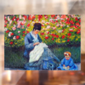 Monet Mutter und Kind im Garten Fensteraufkleber (Blatt 2)