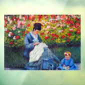 Monet Mutter und Kind im Garten Fensteraufkleber (Blatt 3)