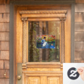 Monet Mutter und Kind im Garten Fensteraufkleber (Haustür)