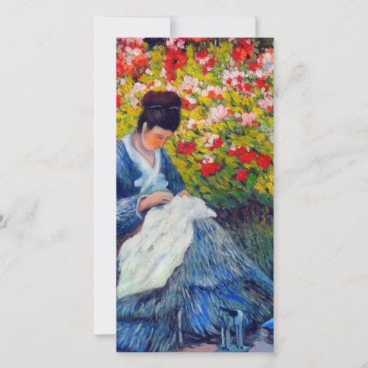 Monet Mutter und Kind im Garten Karte (Vorderseite)