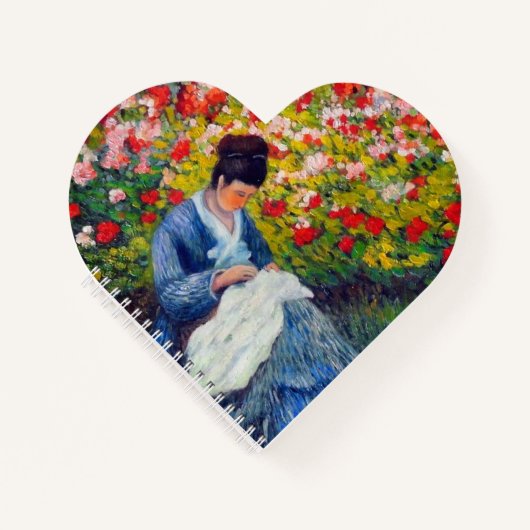 Monet Mutter und Kind im Garten Notizblock (Vorderseite)